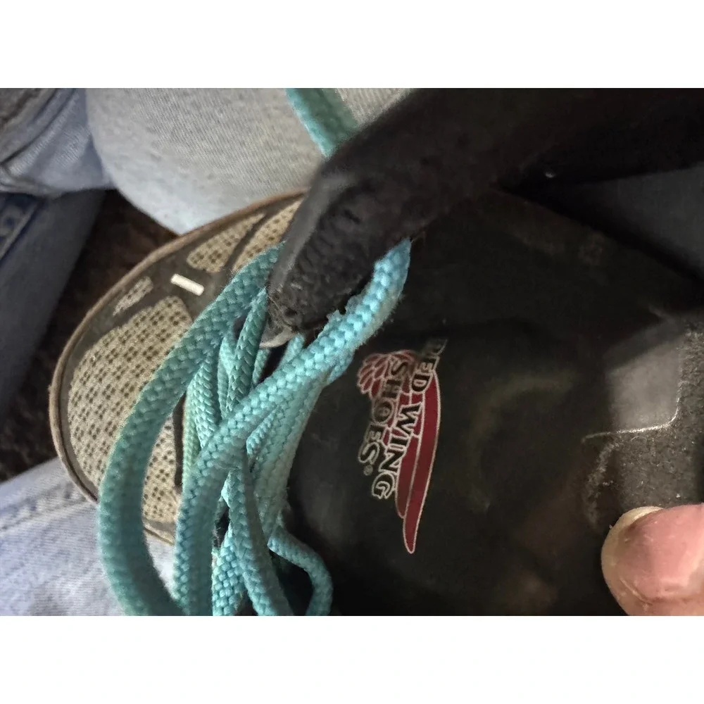 Red Wing Aluminum Toe Work Shoes Womens sz 8.5 Grey Safety Sneakers #2338